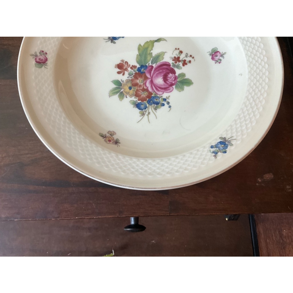 Thomas Bavarla Germany Plate, White, Floral - Vintage 1930s. Cottage core - Picture 2 of 4